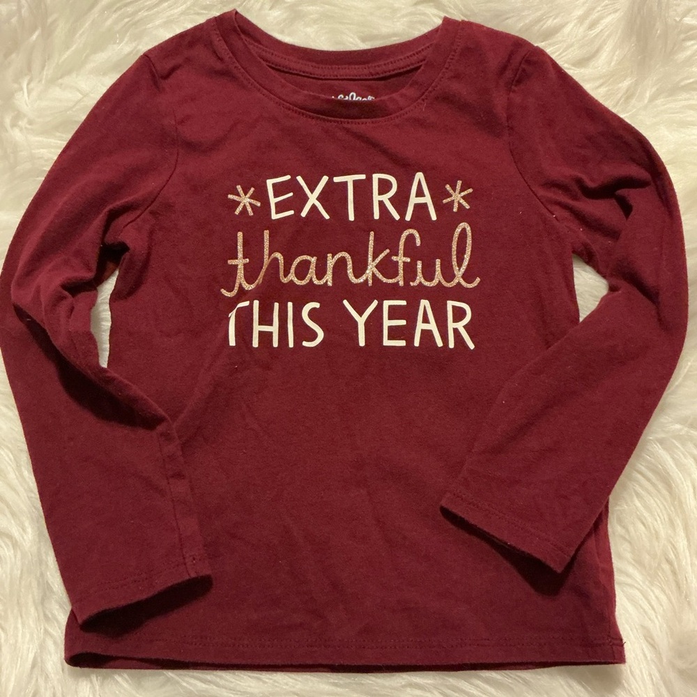 Cat & Jack 4T “Extra Thankful This Year” shirt